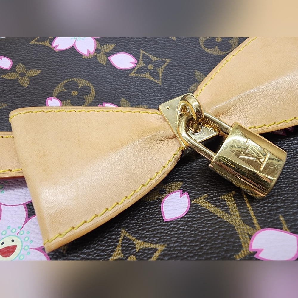 LOUIS VUITTON 2003 Cherry Blossom Sac Retro PM Takashi Murakami Handbag M92012 - Picture 6 of 16